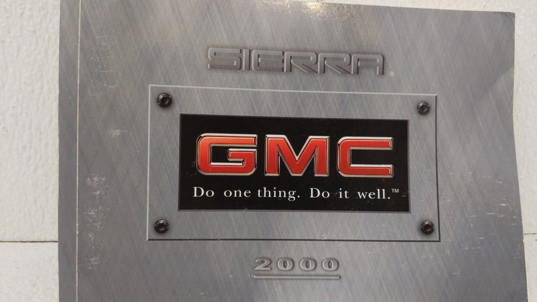 2000 Gmc Sierra Owners Manual Book Guide OEM Used Auto Parts - Oemusedautoparts1.com