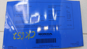 2010 Honda Accord Owners Manual Book Guide OEM Used Auto Parts - Oemusedautoparts1.com