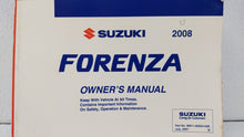 2008 Suzuki Forenza Owners Manual Book Guide OEM Used Auto Parts - Oemusedautoparts1.com