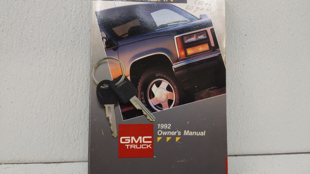1992 Gmc Yukon Owners Manual Book Guide OEM Used Auto Parts - Oemusedautoparts1.com