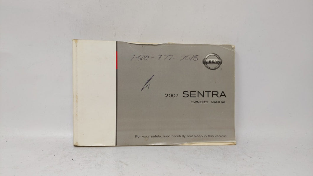 2007 Nissan Sentra Owners Manual Book Guide OEM Used Auto Parts - Oemusedautoparts1.com