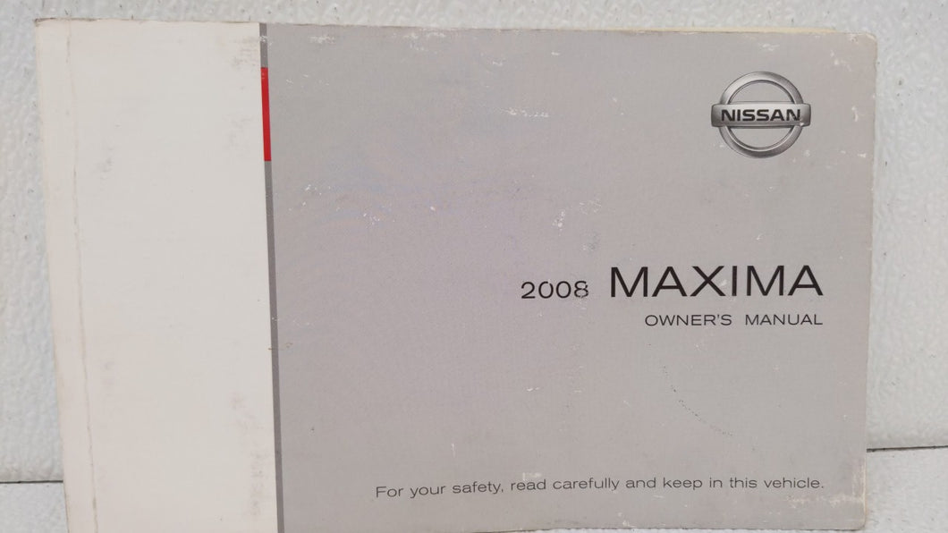 2008 Nissan Maxima Owners Manual Book Guide OEM Used Auto Parts - Oemusedautoparts1.com