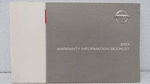 2003 Nissan Murano Owners Manual Book Guide OEM Used Auto Parts - Oemusedautoparts1.com