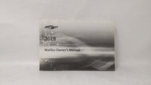 2018 Chevrolet Malibu Owners Manual Book Guide OEM Used Auto Parts - Oemusedautoparts1.com