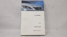 2009 Lexus Is350 Owners Manual Book Guide OEM Used Auto Parts - Oemusedautoparts1.com